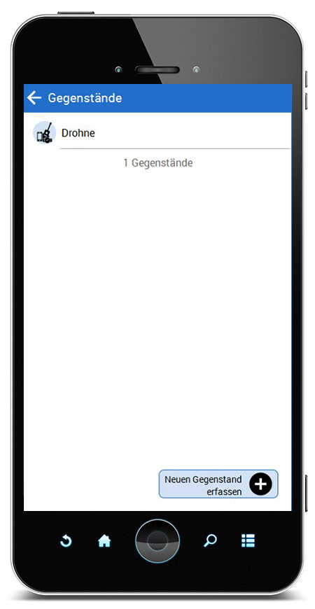 Gegenstände erfassen
